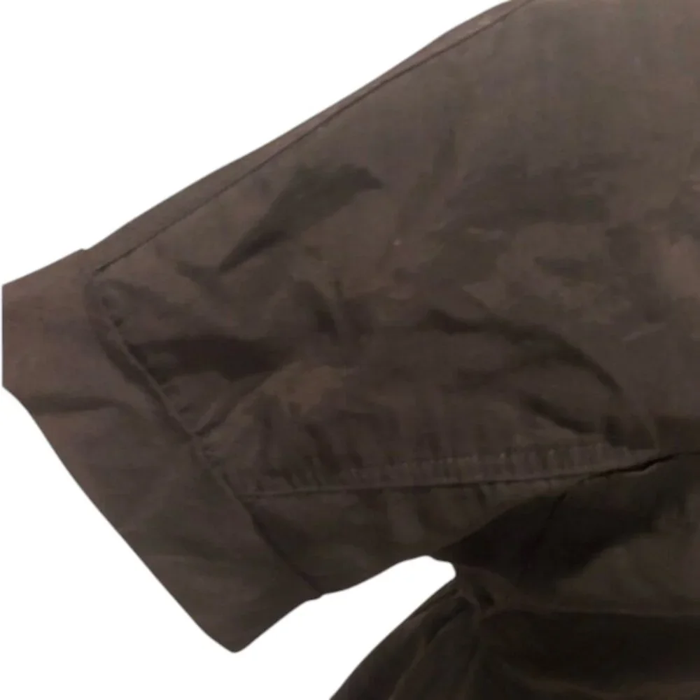 Black Shirt Dress Button Front Cinched Waist Mini Dress Flattering Casual Small - Picture 6 of 7